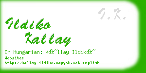 ildiko kallay business card